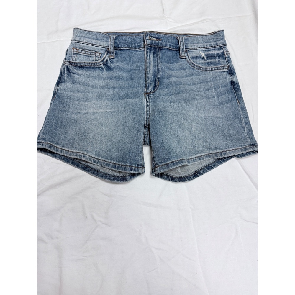 Joes Jeans Reese Fashion Short Light Wash Denim Distressed Blue Size 26